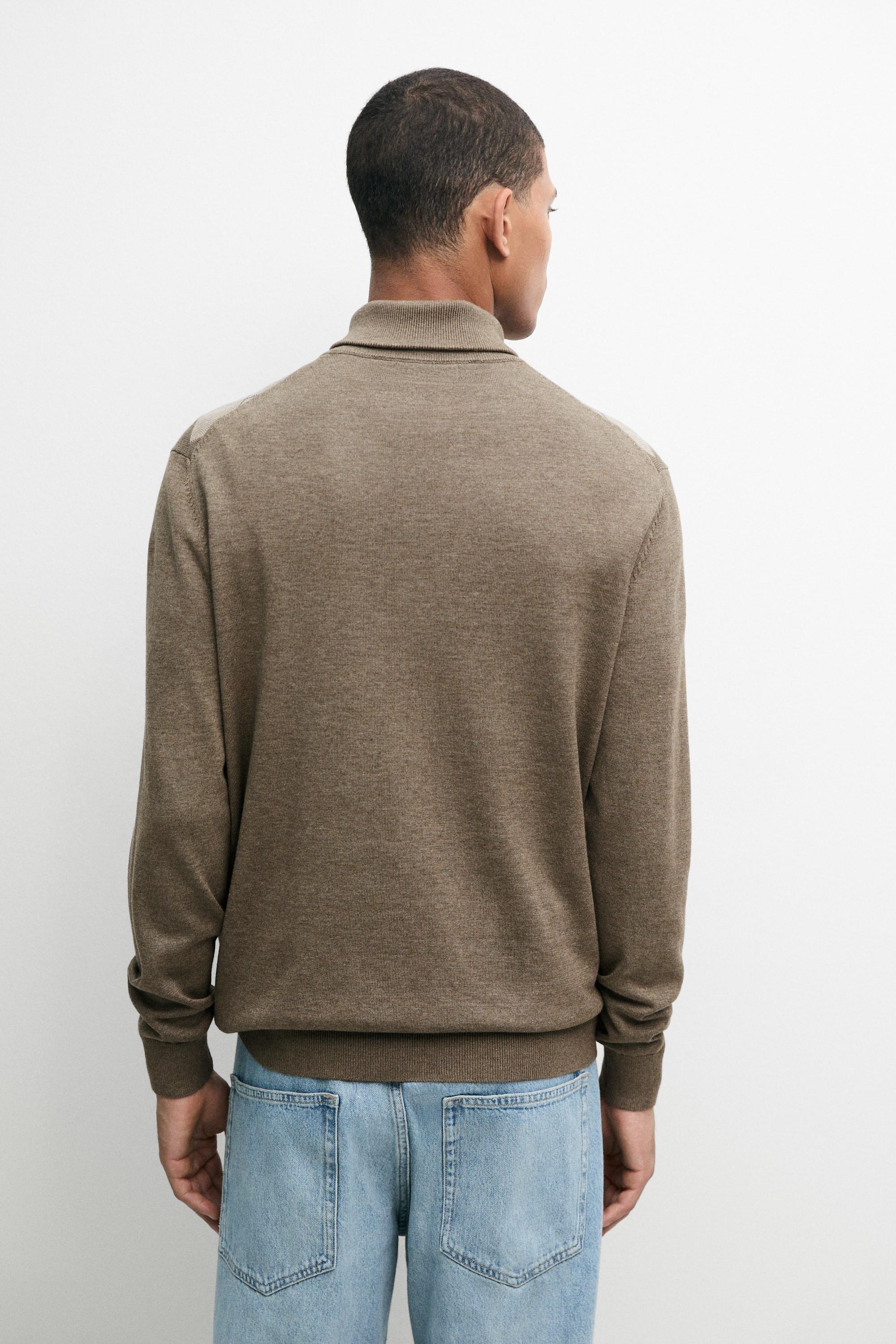 Argyle quarter-zip knit sweater